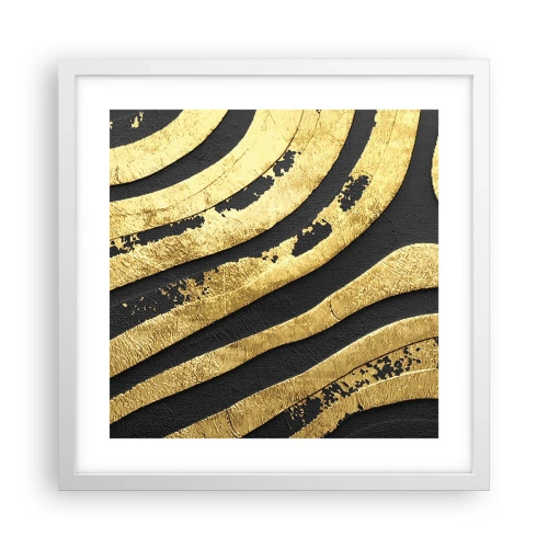 Plakát v bílém rámu - Vše plyne - 40x40 cm