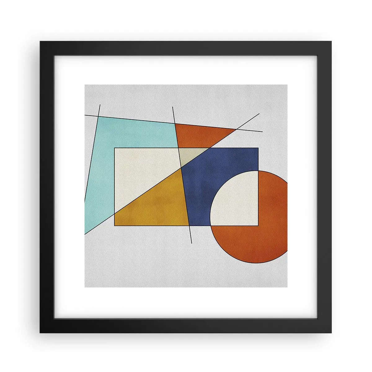 Plakát v černém rámu - Abstrakce: modernistická zábava - 30x30 cm
