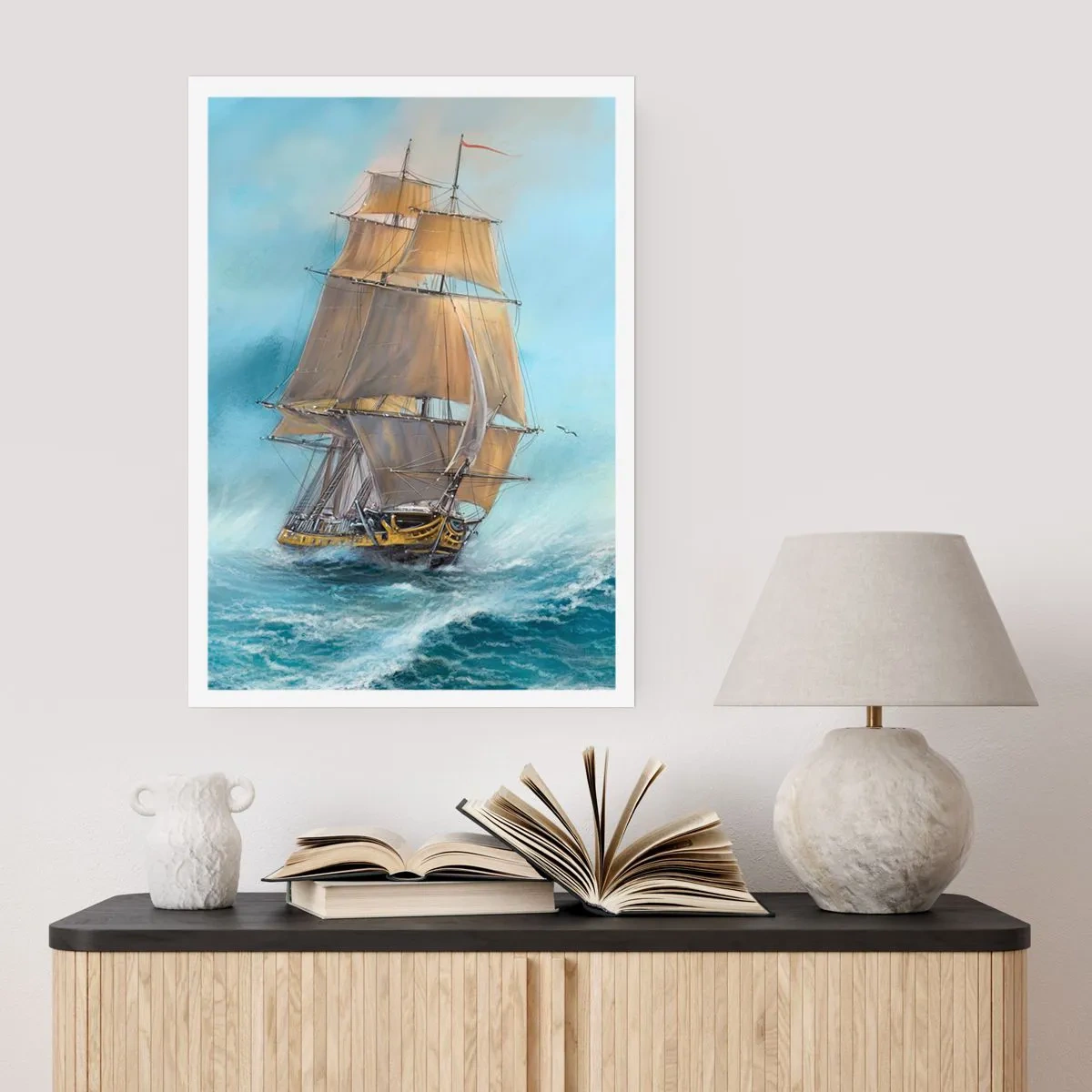 Plakát - Běžící po vlnách - 50x70 cm