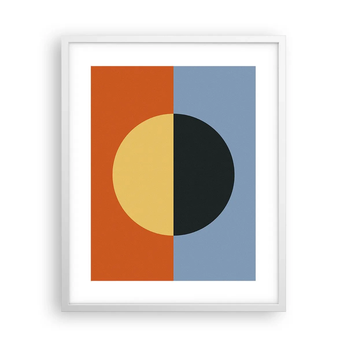Plakát v bílém rámu - Kompozice tepla a chladu - 40x50 cm