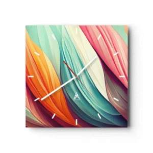 Nástěnné hodiny - Duhový uzel - 40x40 cm