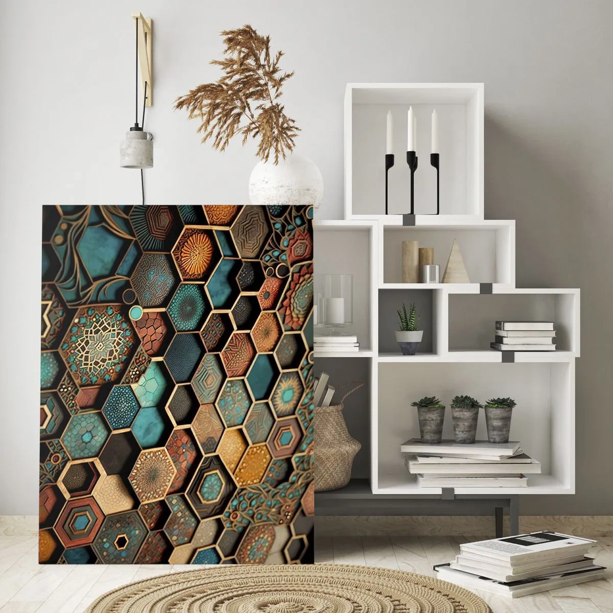 Obraz na skle - Arabské ornamenty – variace - 80x120 cm