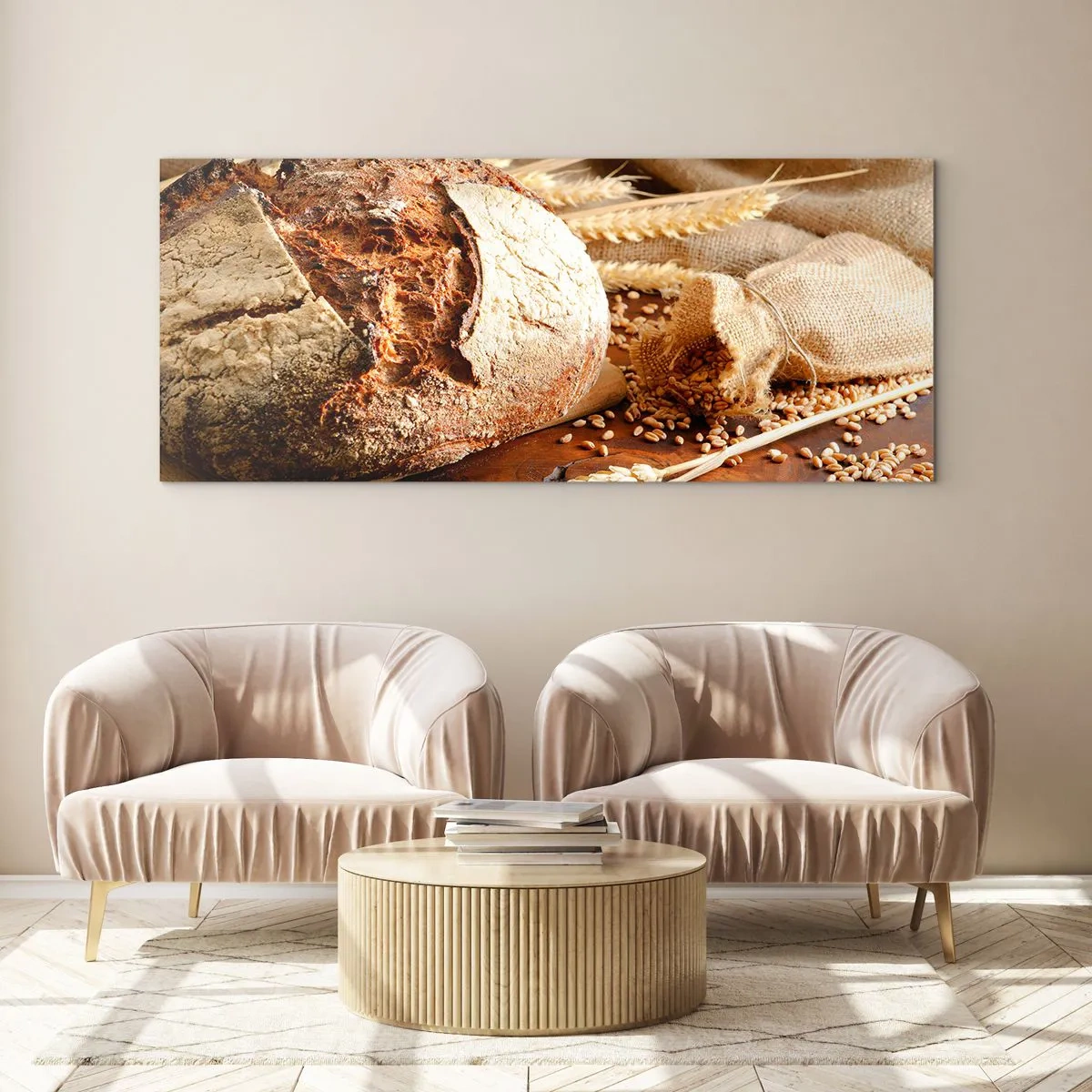 Obraz na skle - Chutný, voňavý, křupavý - 90x30 cm