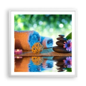 Plakát v bílém rámu - Čas pro tělo - 60x60 cm