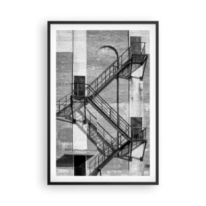 Plakát v černém rámu - Industriální styl - 61x91 cm