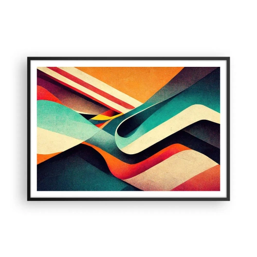 Plakát v černém rámu - Intenzivní kompozice - 100x70 cm