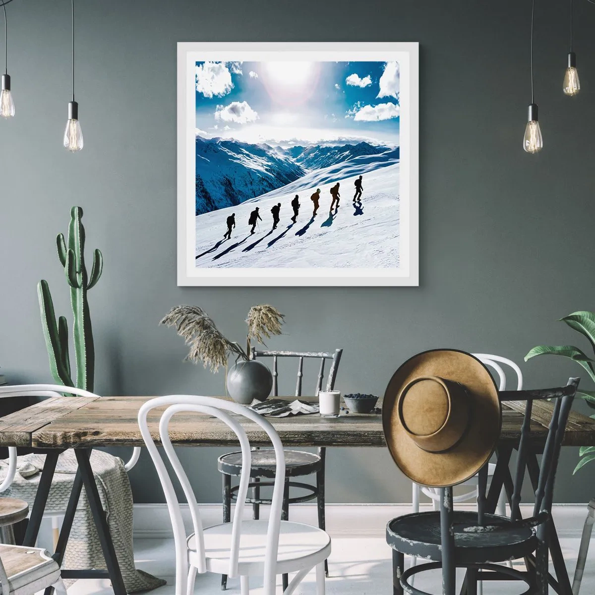 Plakát v bílém rámu - Tým dobývatelů - 30x30 cm