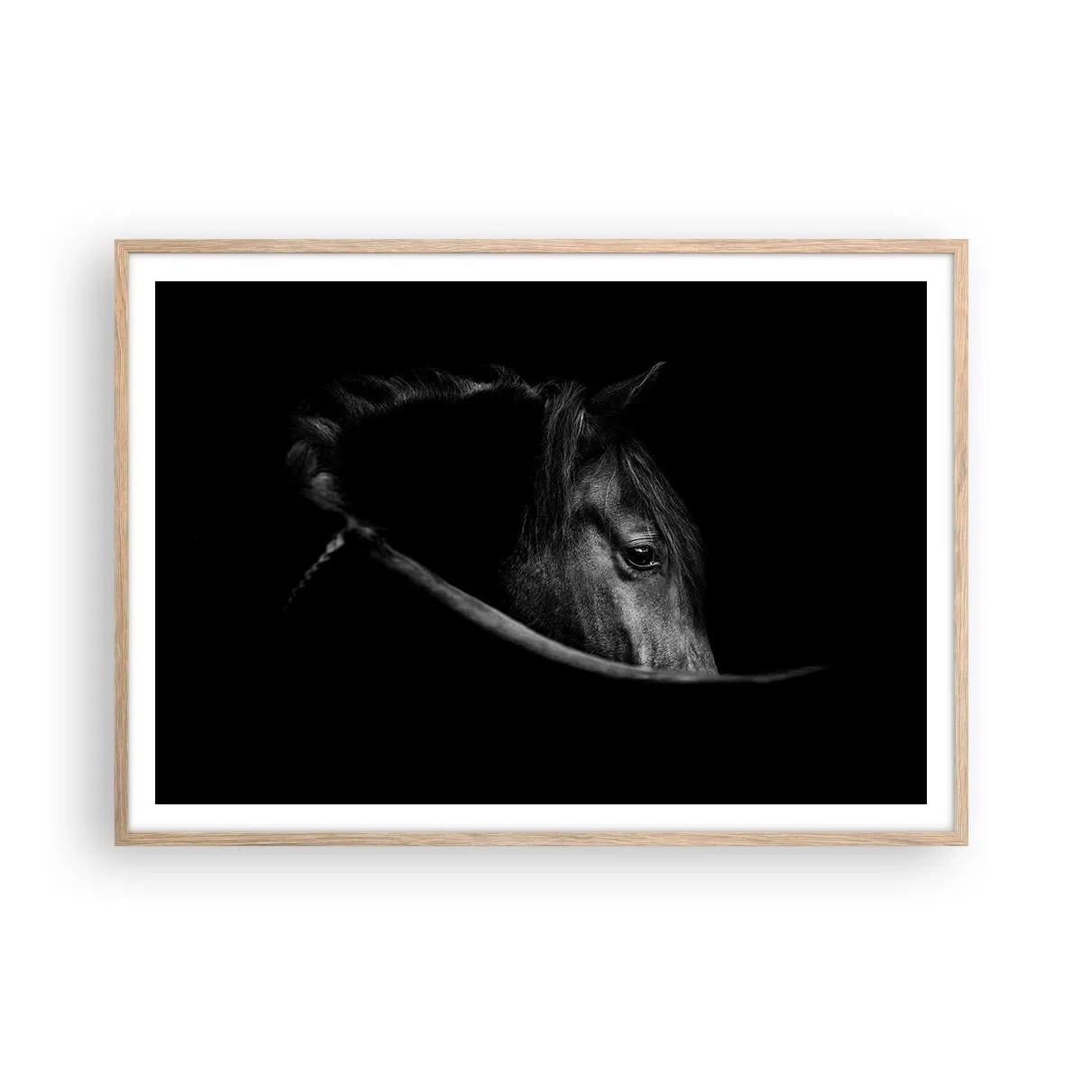 Plakát v rámu světlý dub - Černý kníže - 100x70 cm