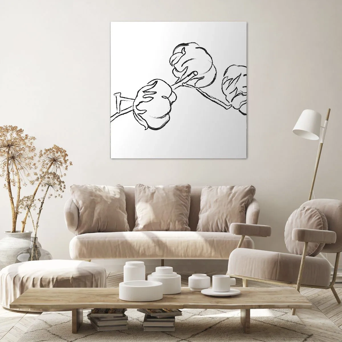 Obraz na plátně - Bavlněné chmýří - 40x40 cm