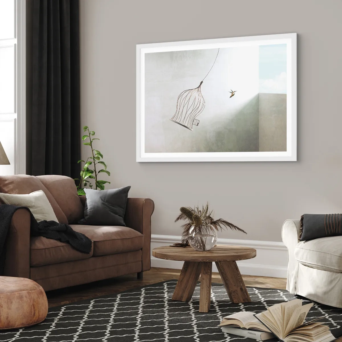 Plakát v bílém rámu - Ve svém živlu - 91x61 cm