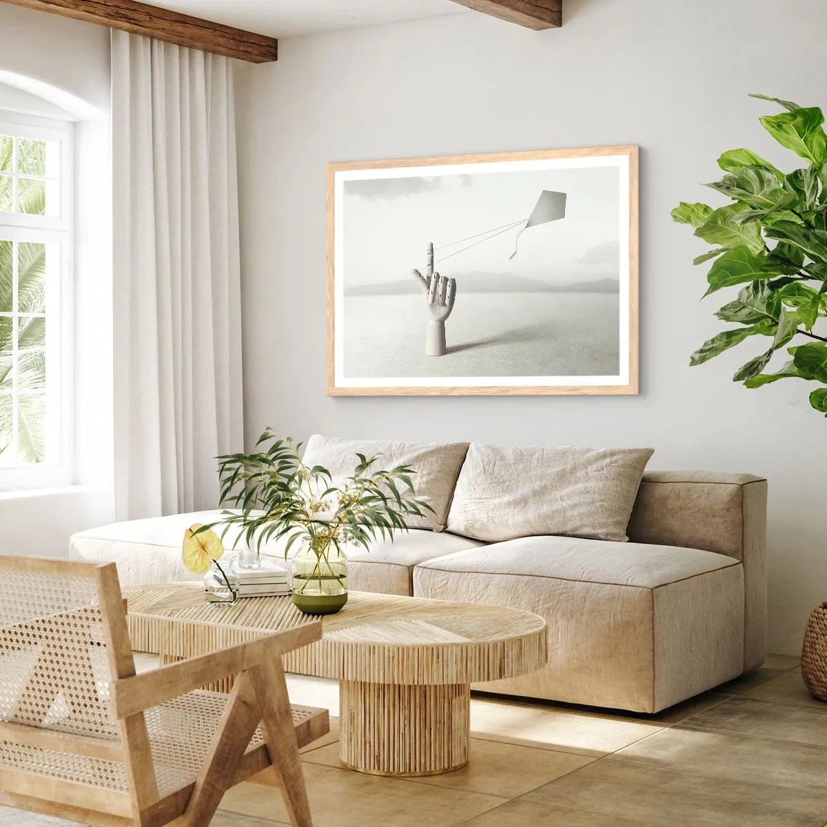 Plakát v rámu světlý dub - Výzva - 91x61 cm