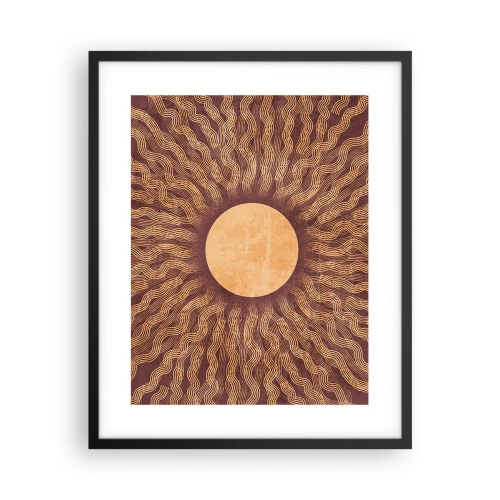 Plakát v černém rámu - Ikona slunce - 40x50 cm