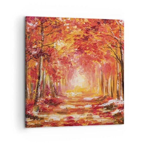 Obraz na plátně - Měděný les - 50x50 cm