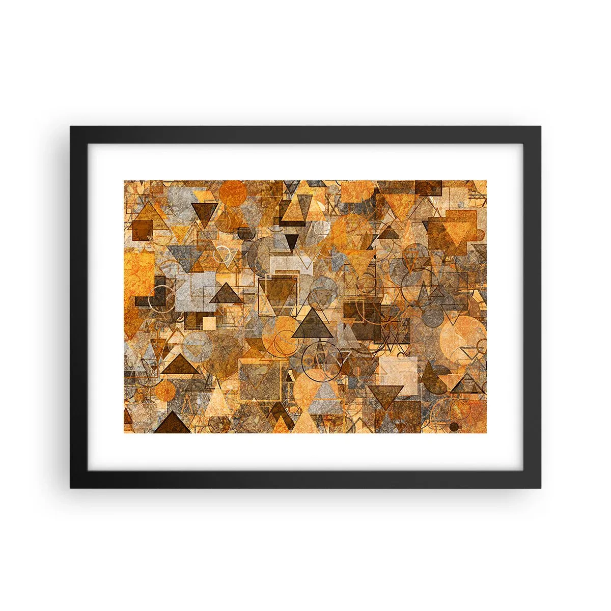 Plakát v černém rámu - Svět zachycený v podobě - 40x30 cm