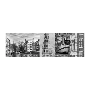 Vzor Fototapety Premium Canvas - Amsterdamské vibrace - Město, Amsterdam, Architektura - 100x30 cm