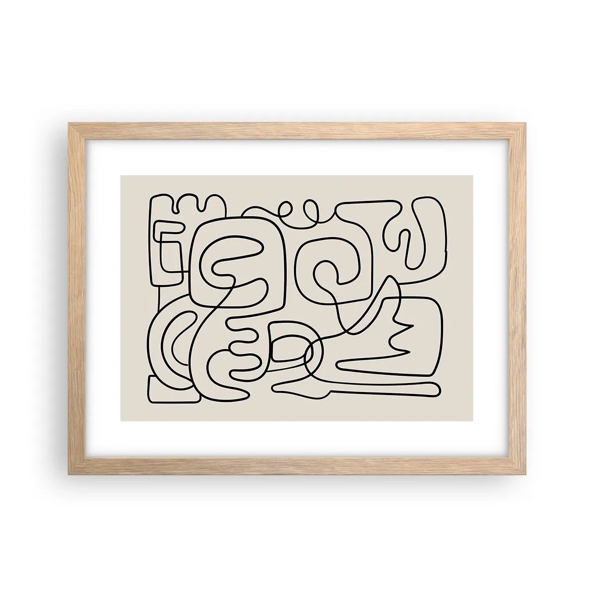 Plakát v rámu světlý dub - Podle stopy - 40x30 cm