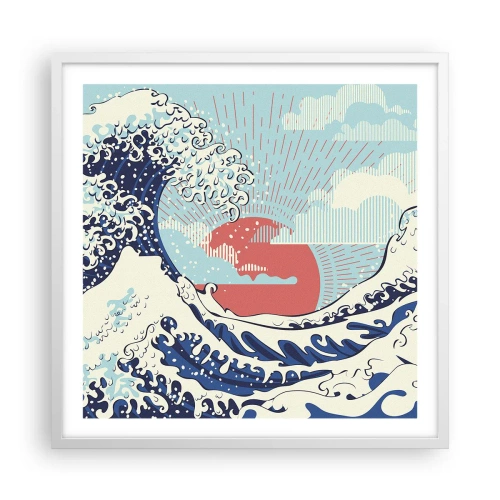 Plakát v bílém rámu - Z japonských inspirací - 60x60 cm