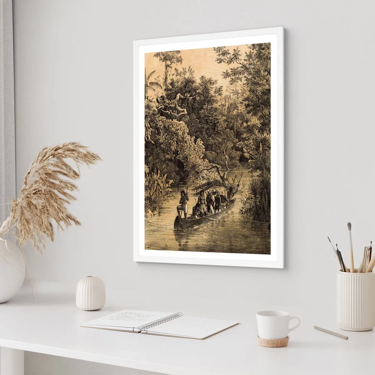 Plakát v bílém rámu - Výlet ke zdroji - 30x40 cm