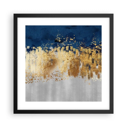 Plakát v černém rámu - Moderní kompozice s jiskrou - 40x40 cm