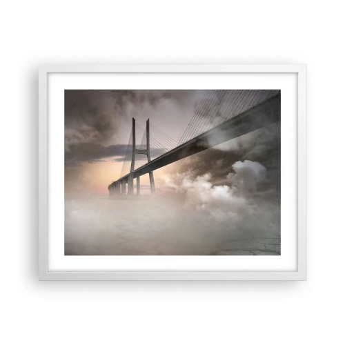 Plakát v bílém rámu - U řeky, která není - 50x40 cm