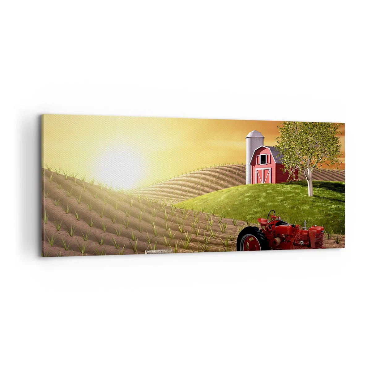 Obraz na plátně - Farma jako z pohádky - 100x40 cm