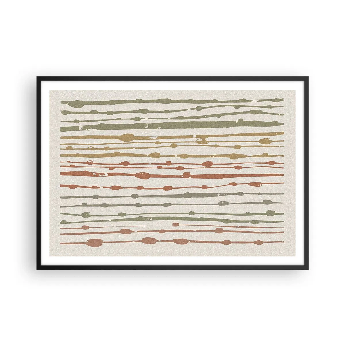 Plakát v černém rámu - Hudební záznam barev - 100x70 cm