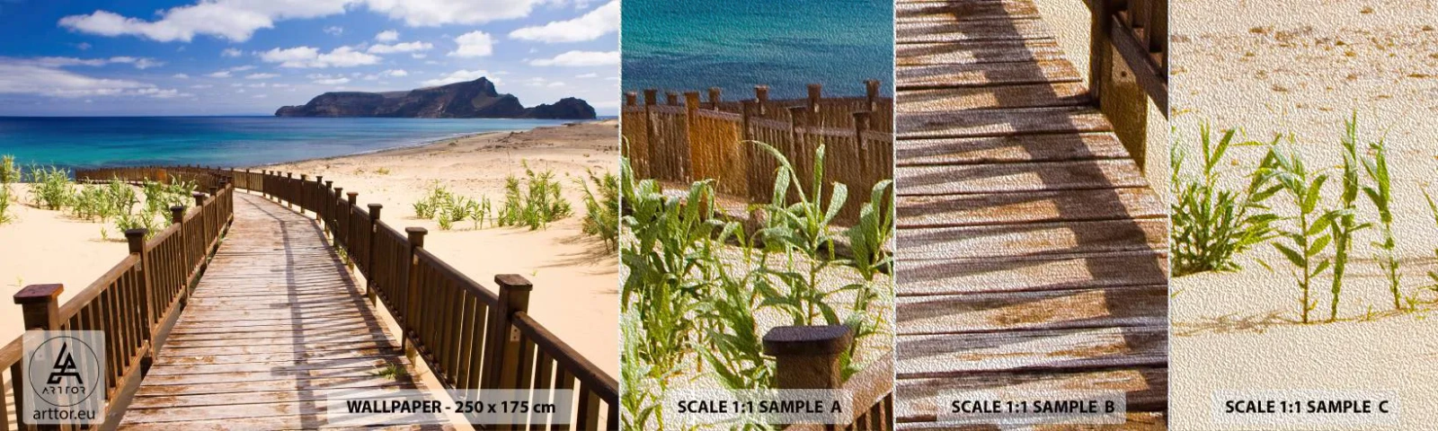 Vzor Fototapety Premium Sand - Vezmi mě na šťastné ostrovy - Krajina, Pláž, Madeira - 100x30 cm