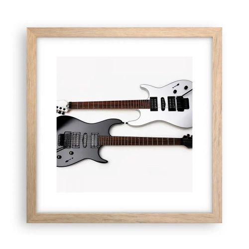 Plakát v rámu světlý dub - Harmonie tvarů - 30x30 cm