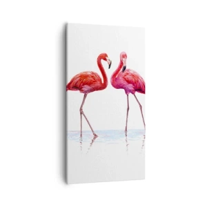 Obraz na plátně - Růžové rendez-vous - 55x100 cm