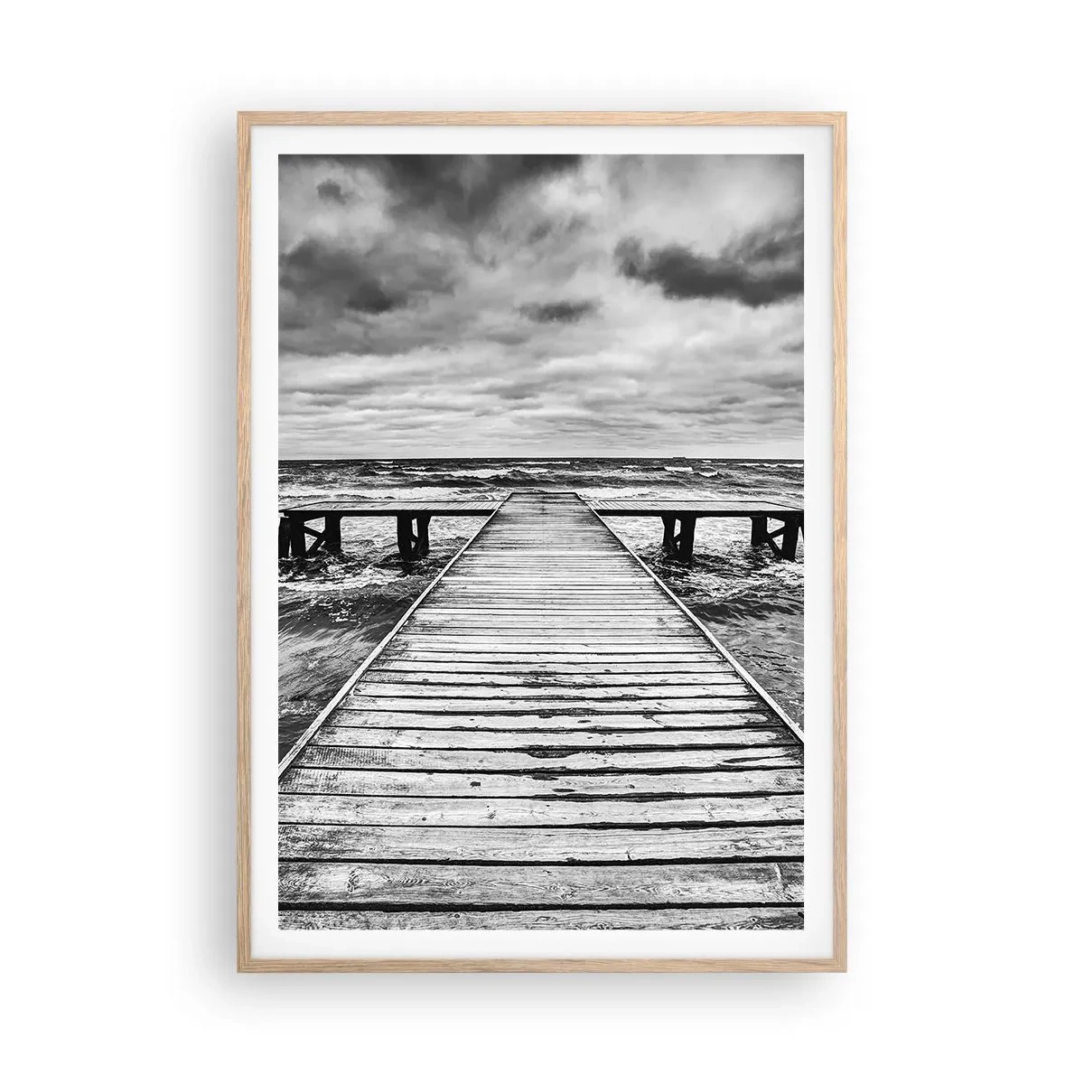 Plakát v rámu světlý dub - Čekám na vítr, co rozfouká… - 70x100 cm