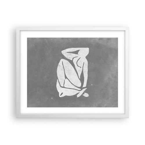 Plakát v bílém rámu - V zádumčivosti - 50x40 cm