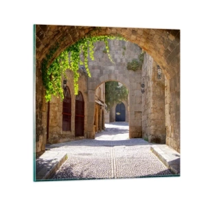 Obraz na skle - Brzy se objeví družina - 60x60 cm