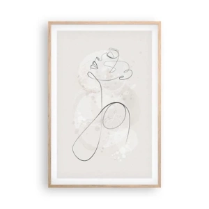 Plakát v rámu světlý dub - Spirála krásy - 61x91 cm