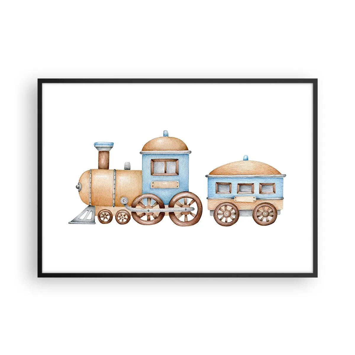 Plakát v černém rámu - Na dráze stojí… - 100x70 cm