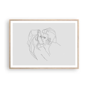 Plakát v rámu světlý dub - Jedním tahem - 100x70 cm