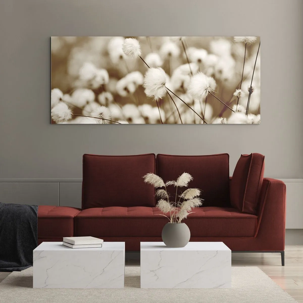 Obraz na skle - Chlupatý lán - 120x50 cm