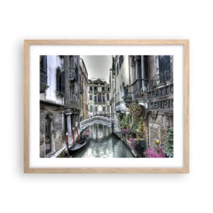 Plakát v rámu světlý dub - Od staletí v tichém zamyšlení - 50x40 cm