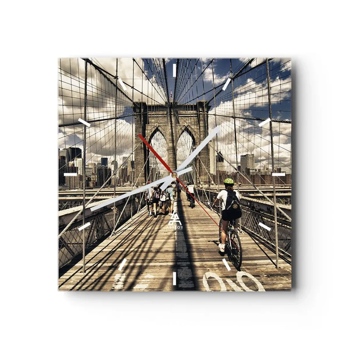 Nástěnné hodiny - Přímo do srdce města - 30x30 cm
