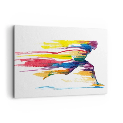 Obraz na plátně - Duhový běh - 100x70 cm