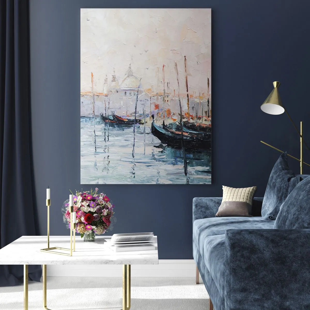 Obraz na skle - Za vodou, za mlhou - 70x100 cm