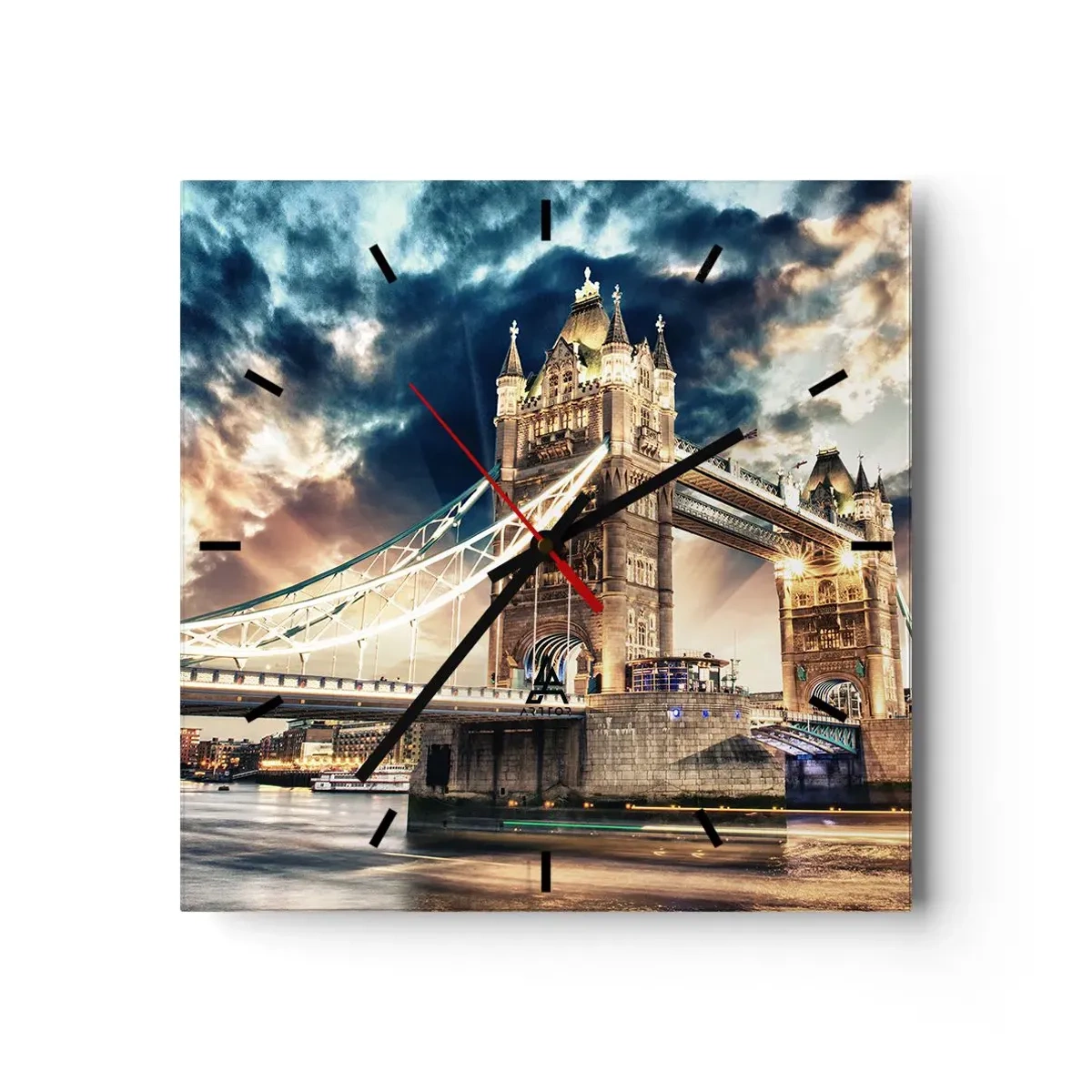 Nástěnné hodiny - Pomník viktoriánského impéria - 40x40 cm