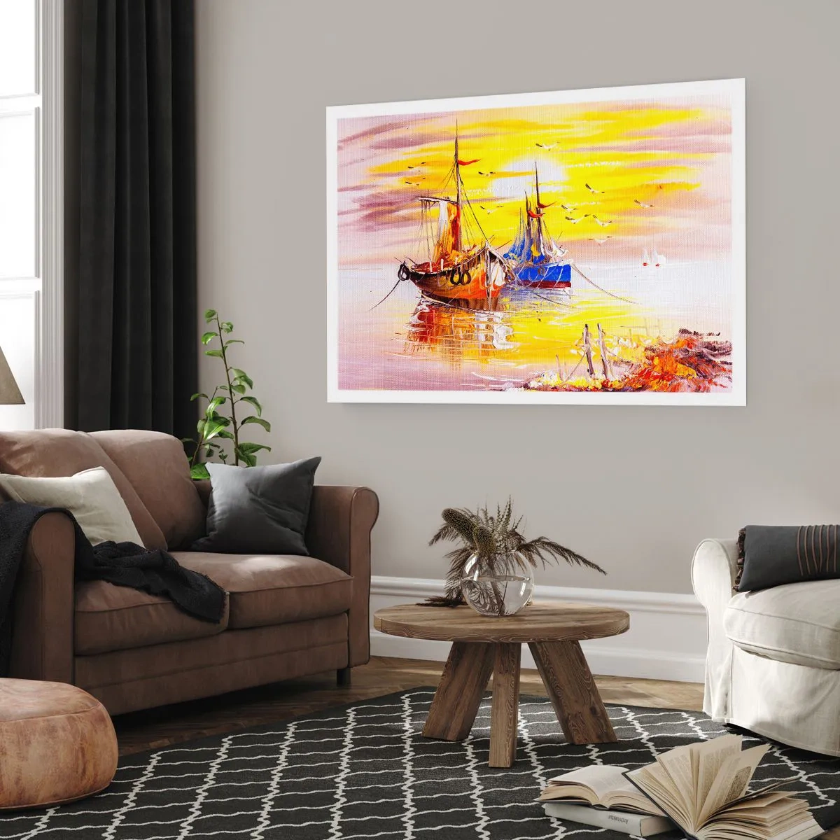 Plakát - Zasloužený odpočinek v přístavu - 70x50 cm