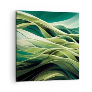 Obraz na plátně - Abstraktní hra na zelenou - 50x50 cm