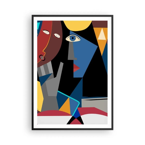 Plakát v černém rámu - Konverzace kubistů - 70x100 cm