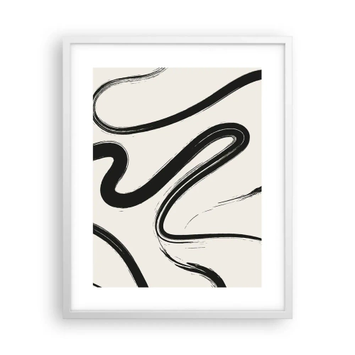 Plakát v bílém rámu - Černobílý rozmar - 40x50 cm