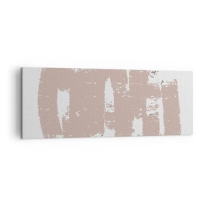 Obraz na plátně - Abstrakce v jemné růžové - 140x50 cm