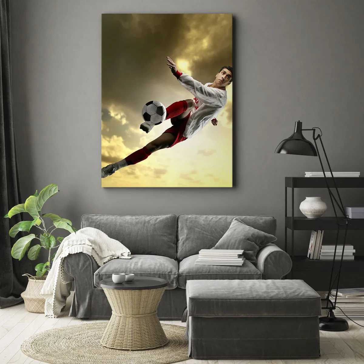 Obraz na plátně - Fotbalové nebe - 55x100 cm