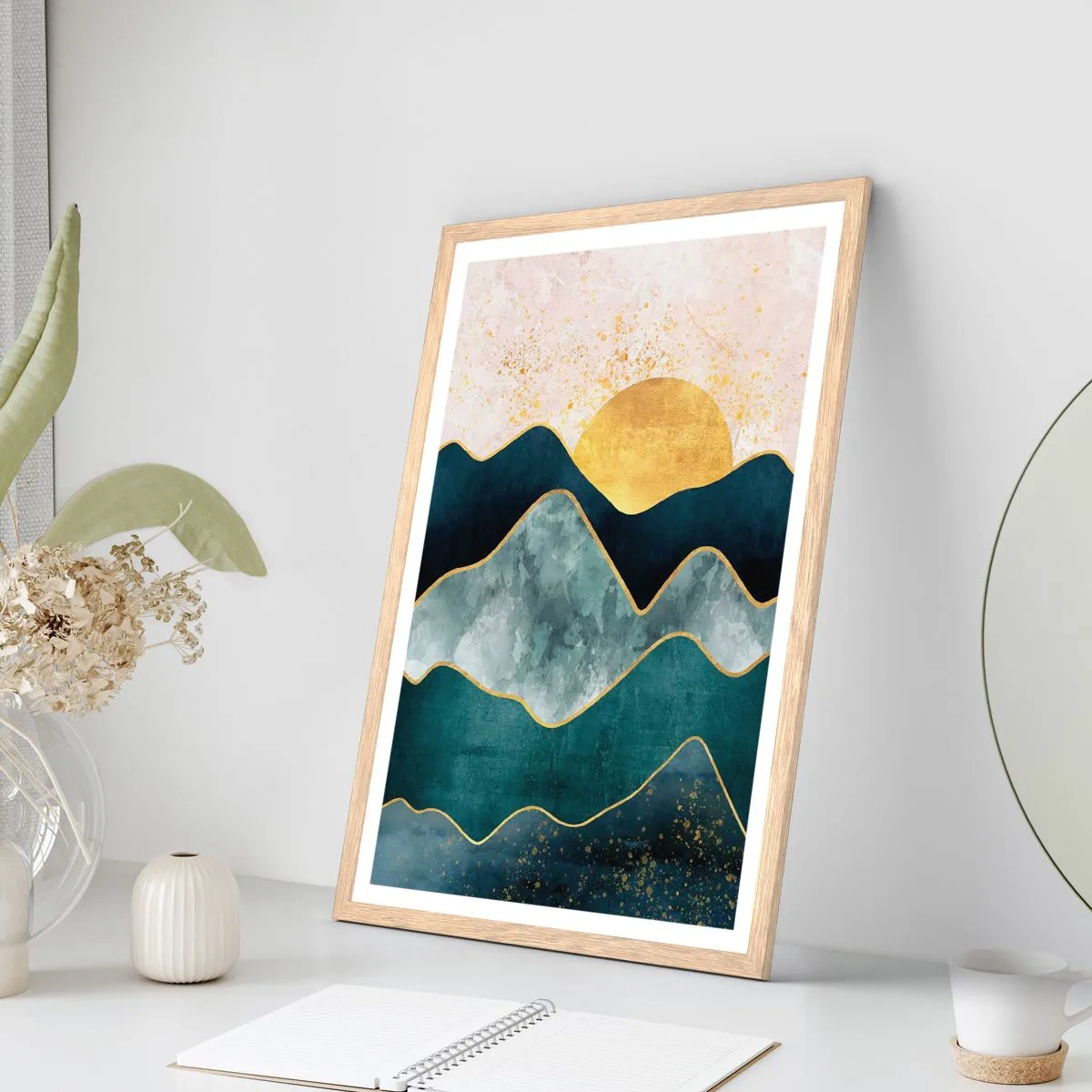 Plakát v rámu světlý dub - Za sedmero horami - 70x100 cm