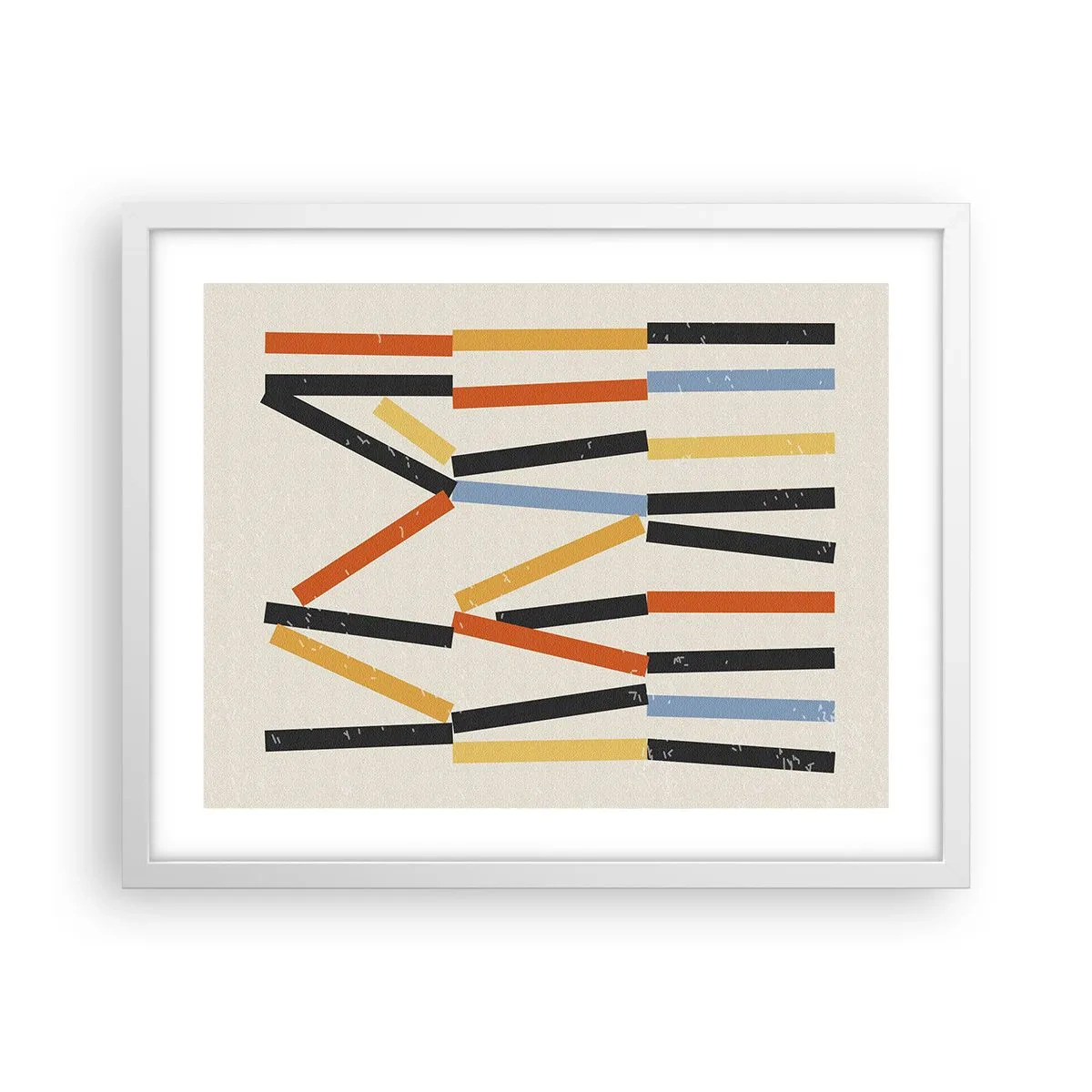 Plakát v bílém rámu - Kompozice na úrovni - 50x40 cm