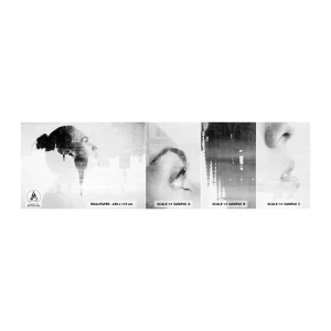 Fototapeta Vzorek Standard Eco - Z obou stran okna - Abstrakce, ženská tvář, Architektura - 100x30 cm